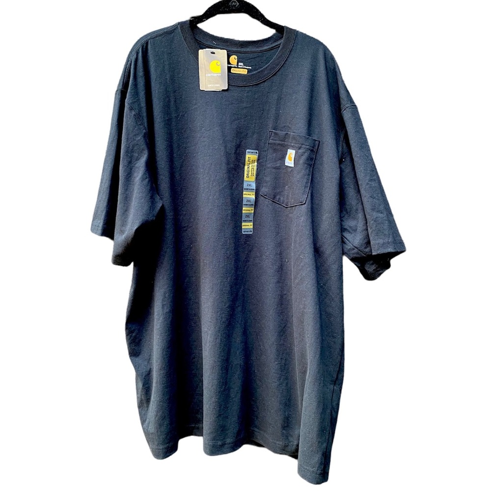 Carhartt Short Sleeve Pocket T-Shirt Original Fit Size 2XL Black